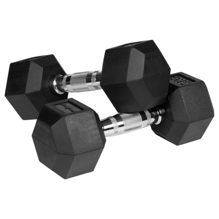 GANTERE DUMBBELL HEX FONTA CAUCIUCATA 2X6KG REBEL ACTIV [2]