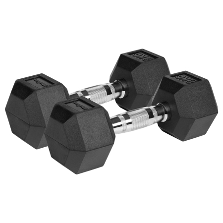 GANTERE DUMBBELL HEX FONTA CAUCIUCATA 2X8KG REBEL ACTIV [1]