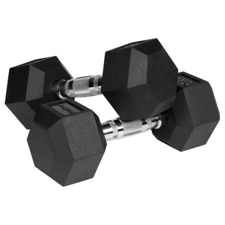 GANTERE DUMBBELL HEX FONTA CAUCIUCATA 2X9KG REBEL ACTIV [2]