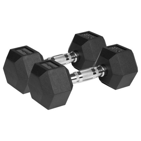 GANTERE DUMBBELL HEX FONTA CAUCIUCATA 2X9KG REBEL ACTIV [1]