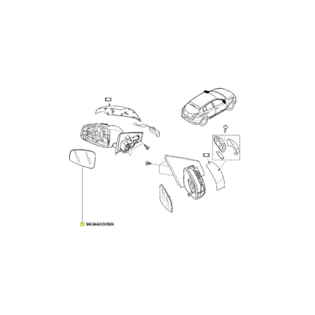 ACCESORII DE INTERIOR - GEAM OGLINDA RETROVIZOARE STG. MEGANE III