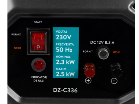 Generator Detoolz 2.5kW 2 prize 230V benzina, 4T, pornire manuala 15L fara roti G01 [4]