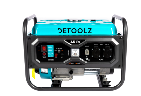 Generatoare curent - Generator Detoolz 2.5kW 2 prize 230V benzina, 4T, pornire manuala 15L fara roti G01