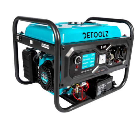 Generator Detoolz 3kW 2P230 B4T pornire electrica 15L fara roti G02 [3]