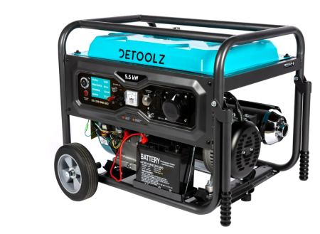 Generator Detoolz 5.5kW 2P230 B4T pornire electrica 25L cu roti G02 [3]