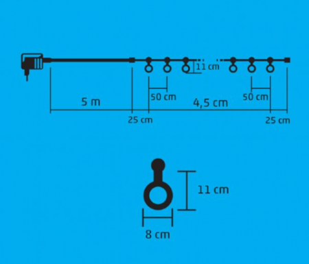Ghirlandă LED inseriabilă cu globuri microLED alb cald 5m – LPL 10 GLOBE [1]