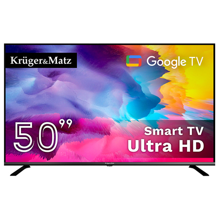 Televizoare & accesorii - GOOGLE SMART TV 5.0 50 INCH 126CM H265 HEVC KRUGER&MATZ
