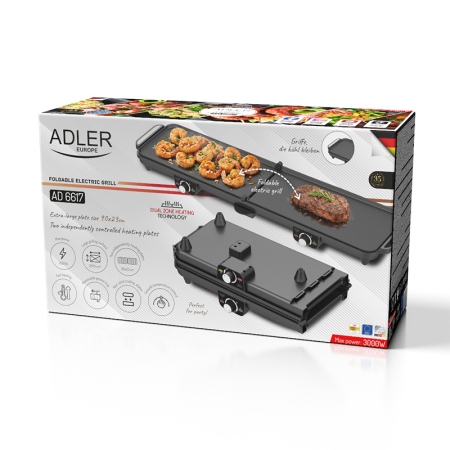 GRILL ELECTRIC 2 PLACI MAX 3000W ADLER [11]