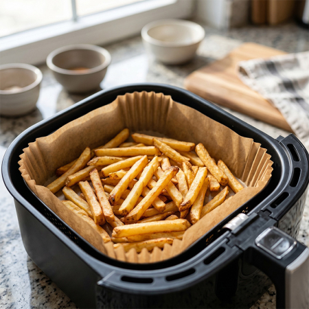 HARTIE PENTRU AIR FRYER PATRAT 23CM 100BUC ADLER [6]