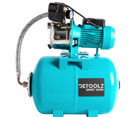 Hidrofoare - Hidrofor Detoolz 0.75 kW, debit 3300l/h, inaltime de pompare 45m, carcasa pompa inox, volum butelie 50 litri