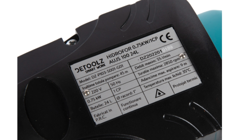 Hidrofor Detoolz 0.9 kW, 3300 l/h, H 45 m, CPI 24 L [5]