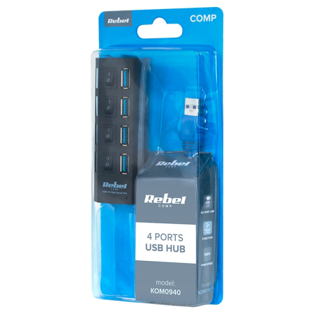HUB USB 3.0 4 PORTURI REBEL [4]