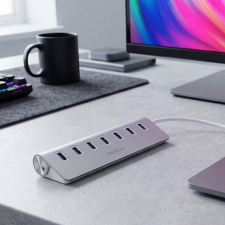 HUB USB 3.0 7 PORTURI REBEL [5]