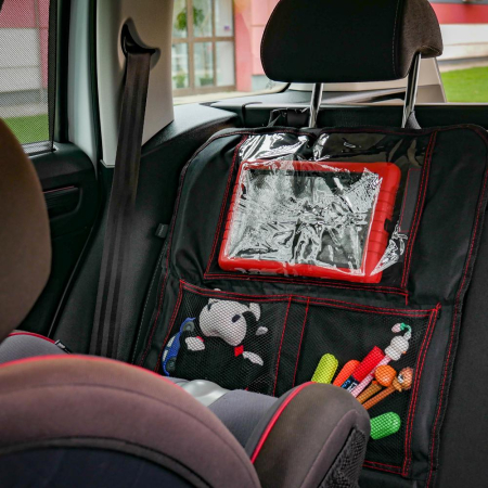 HUSA PROTECTIE PENTRU SCAUN AUTO COPII CU BUZUNAR TABLETA [2]