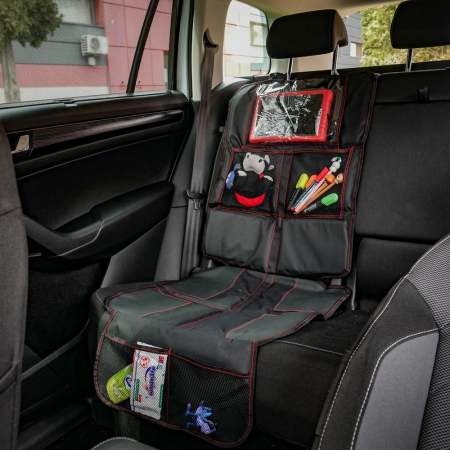 HUSA PROTECTIE PENTRU SCAUN AUTO COPII CU BUZUNAR TABLETA [3]