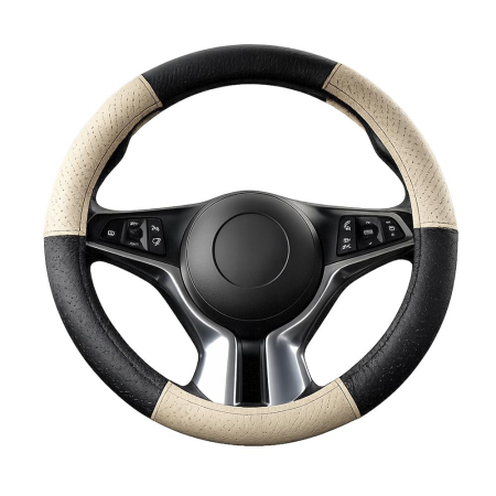 ACCESORII VOLAN SI SCHIMBATOR - HUSA VOLAN PIELE NATURALA PERFORATA BEJ 37-39 CM