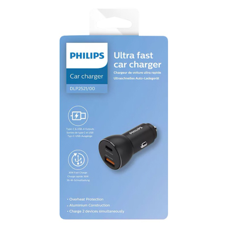 INCARCATOR AUTO USB -A SI USB TYPE C PHILIPS [2]