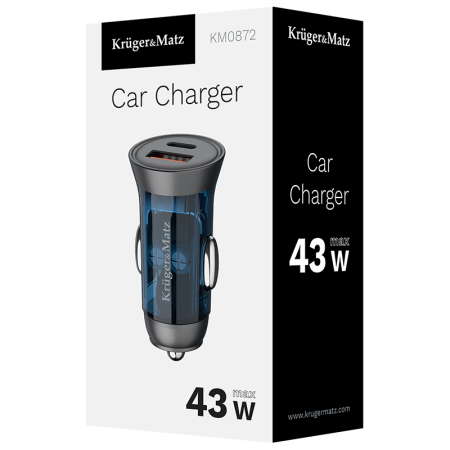 INCARCATOR AUTO USB / TYPE C QC PD 45W KRUGER&MATZ [5]