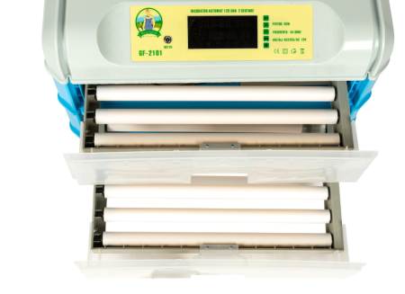 Incubator electric Micul Fermier capacitate 128 oua, 2 etaje, alimentare 220V/12V [6]