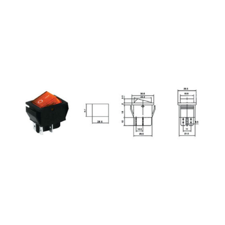 INTRERUPATOR IRS-201-1A ROSU [2]