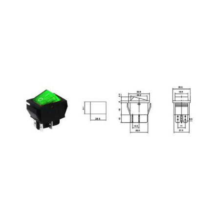 INTRERUPATOR IRS-201-1A VERDE [2]