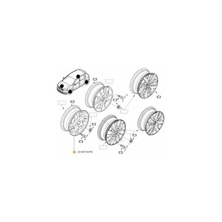 JANTE DE ALIAJ - JANTA ALIAJ 15'' ANIVERSAR 6Jx15 4x100 ET40 MCV II/SANDERO II/LOGAN II