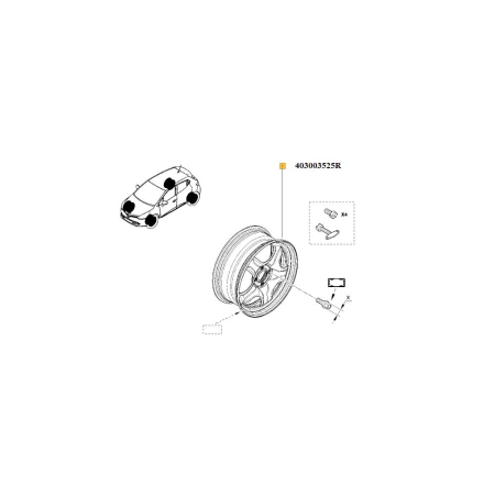 JANTE DE TABLA - JANTA TABLA 16`` 6.5Jx16H2 4x100 ET44 CLIO IV