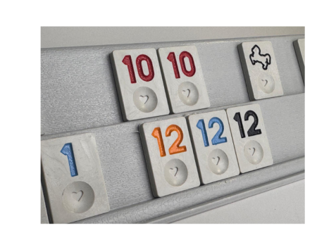 Joc Remi Spot Dayan Okey, plastic, 106 piese, multicolor, suporturi incluse [1]