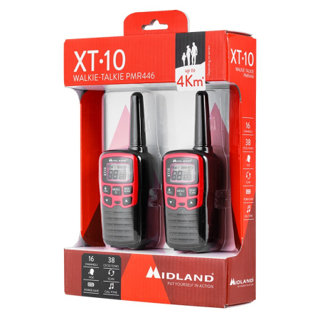 KIT 2 RADIO PMR XT10 WALKIE TALKIE MIDLAND [2]