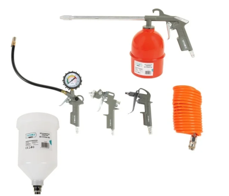 Service, hobby, mentenanta - Kit accesorii aer comprimat Detoolz, 5 piese