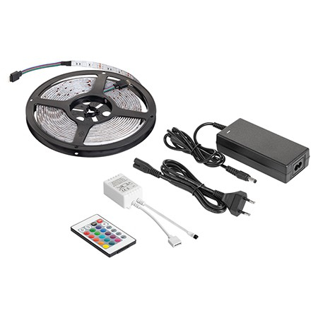 Surse de Iluminat - KIT BANDA LED RGB CONTROLLER SI ALIMENTATOR REBEL
