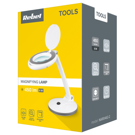 LAMPA LED 6W CU LUPA 5 DIOPTRII REBEL (30X283 [3]