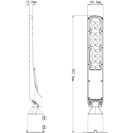 LAMPA STRADALA BRAT AJUSTABIL 4000K 50W [3]