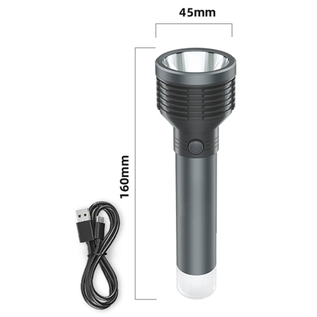 LANTERNA ALUMINIU 3W CU ACUMULATOR PLATINET [4]