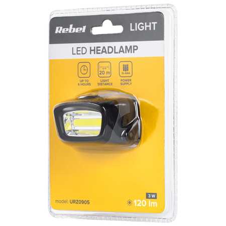 LANTERNA FRONTALA LED 3W COB 120LM REBEL [3]