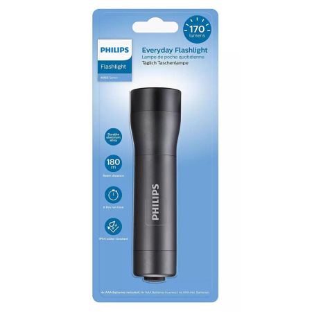 LANTERNA LED ALUMINIU 170 LUMENI 4 AAA PHILIPS [2]