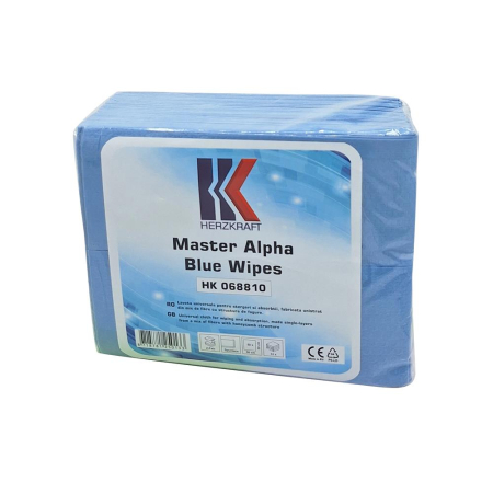 LAVETE SI MICROFIBRE - LAVETE MASTER ALPHA BLUE EMBOSATE, REUTILIZABILE (SET 50 BUC 29 X 36 CM)