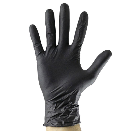 CONSUMABILE ATELIER - MANUSI NEGRE DE UNICA FOLOSINTA DE NITRIL 5MIL MARIME M - SET 100BUC JBM