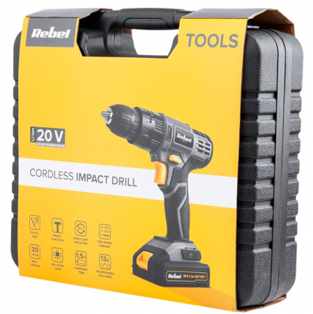 Mașină de găurit și înșurubat cu acumulator Rebel RB-1002 [5]