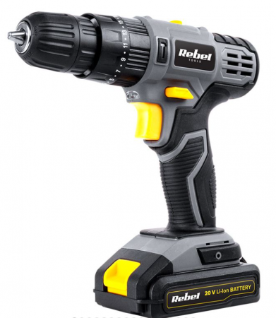 Scule electrice - Mașină de găurit și înșurubat cu acumulator Rebel RB-1002