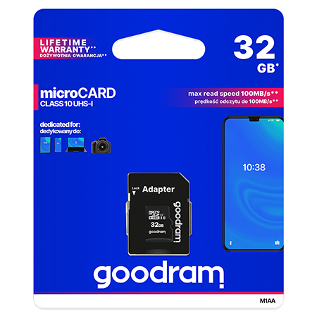 PC, periferice - MICROSD CARD 32GB GOODRAM CLASA 10 UHS-I CU ADAPTOR