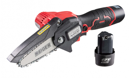 Mini-ferăstrău de grădină 12V 4” cu 2 baterii și 3 lanțuri cod 075726 [1]