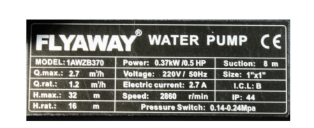 Mini hidrofor Micul Fermier 0.37 kW, debit maxim 2200l/h, inaltime maxima de pompare 33m, corp pompa fonta, capacitate vas expansiune 2 litri [5]