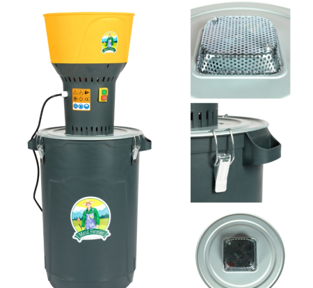 Moara electrica 1300W/19000 rpm cu galeata plastic 60L [2]