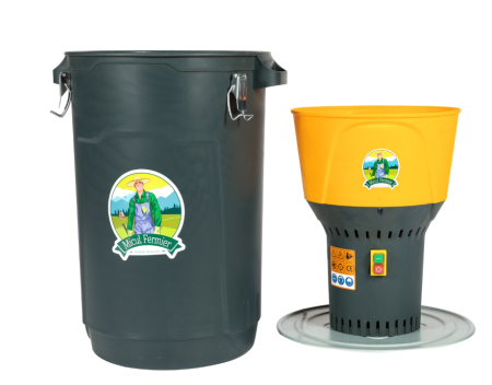 Moara electrica 1300W/19000 rpm cu galeata plastic 60L [6]