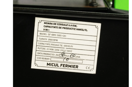 Moara electrica 3.5 KW cu ciocanele nr. 8 3in1 Micul Fermier [3]
