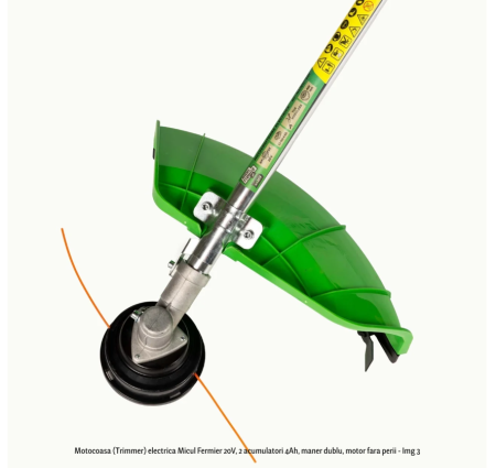Motocoasa (Trimmer) electrica Micul Fermier 20V, 2 acumulatori 4Ah, maner dublu, motor fara perii [2]