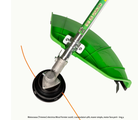 Motocoasa (Trimmer) electrica Micul Fermier 2x20V, 2 acumulatori 4Ah, maner simplu, motor fara perii [3]