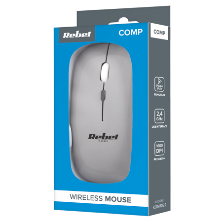 MOUSE WIRELESS 1600 DPI WM210 REBEL [5]