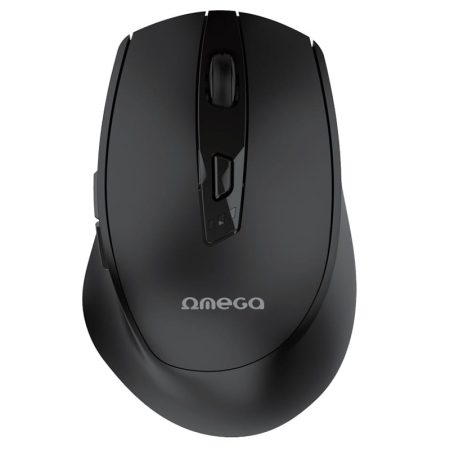 MOUSE WIRELESS REINCARCABIL USB-C NEGRU OMEGA [1]